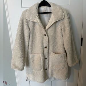 LOFT Cream Teddy Jacket